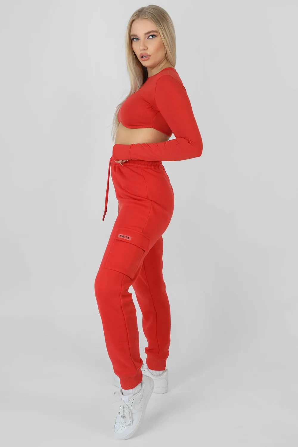 Cargo Joggers Red