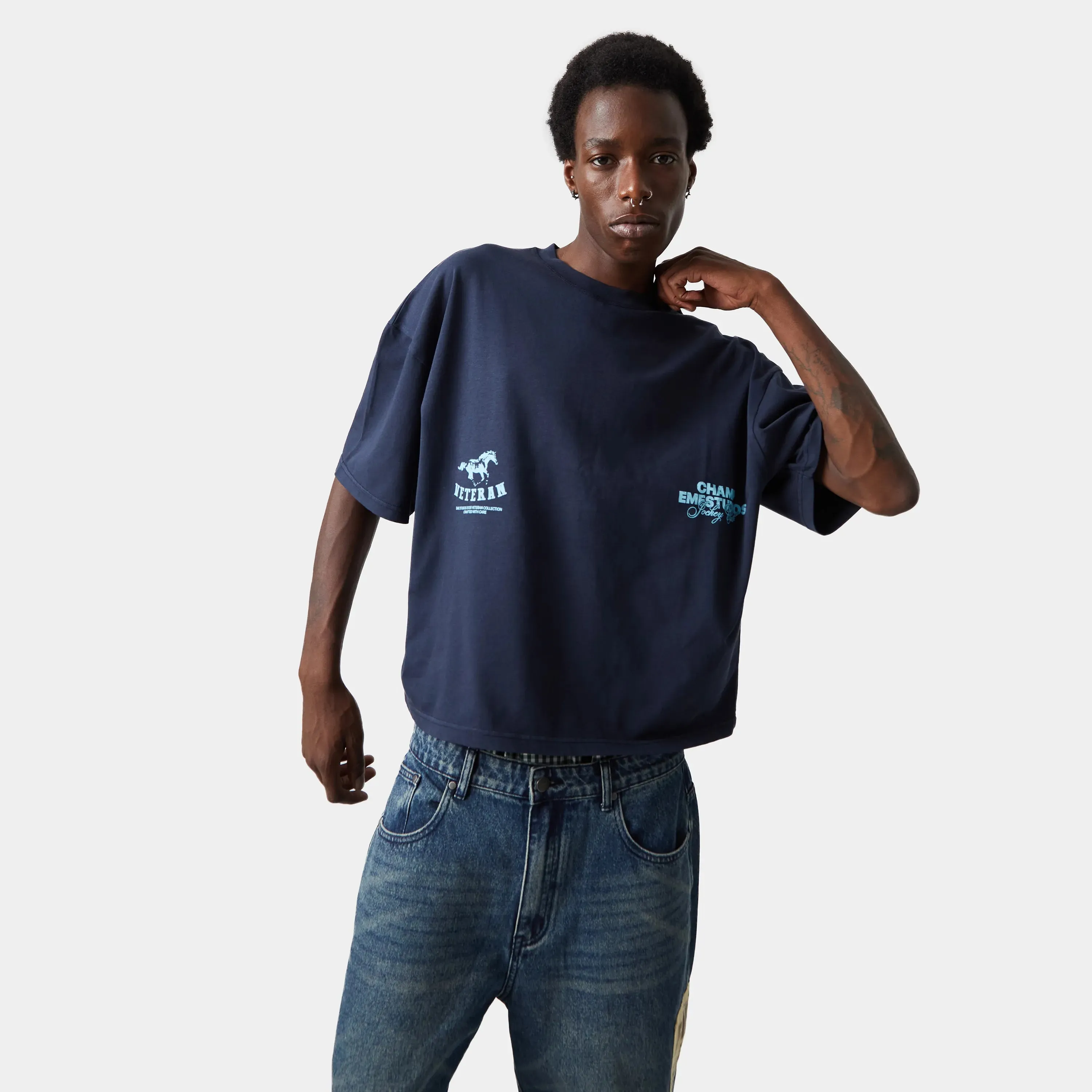 Champ Navy Oversized Tee