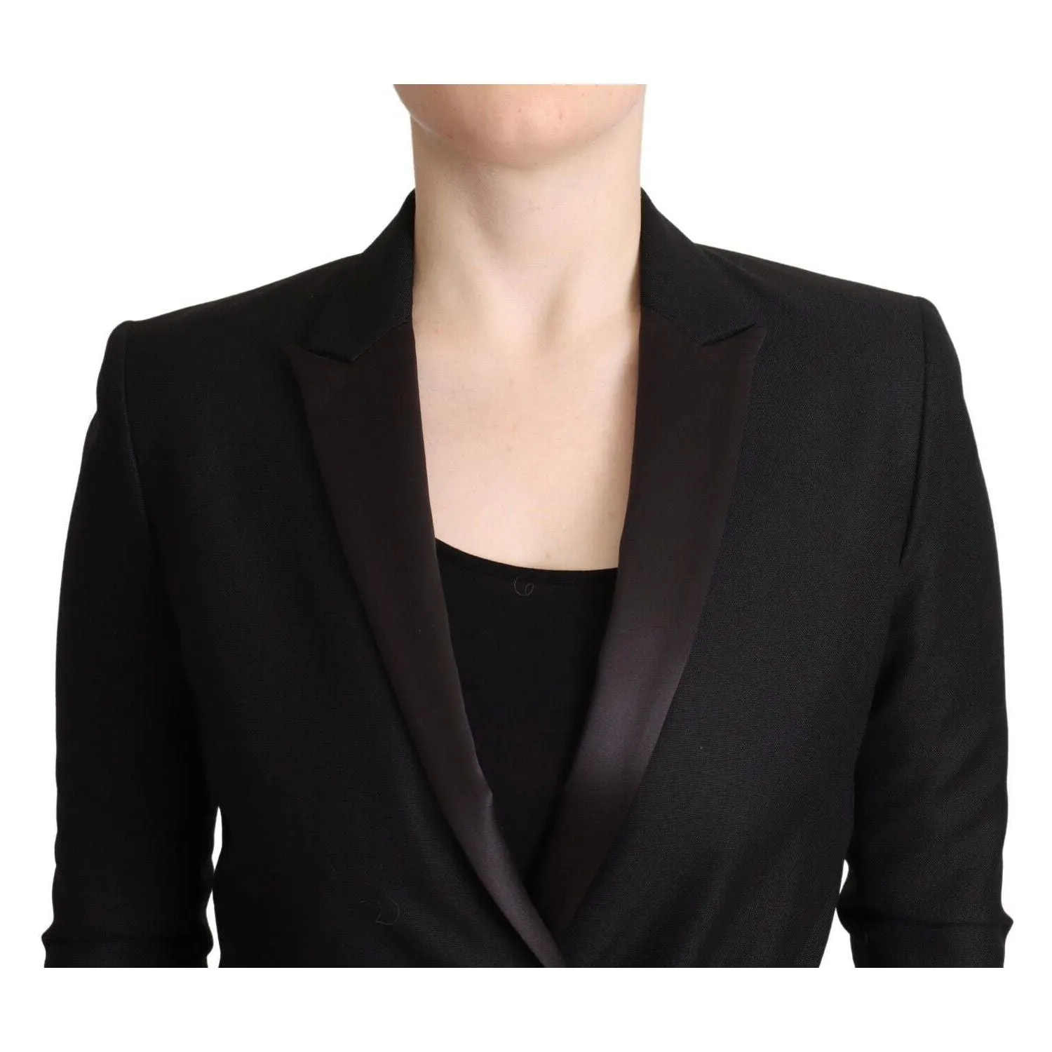 Costume National Elegant Black Double-Breasted Blazer