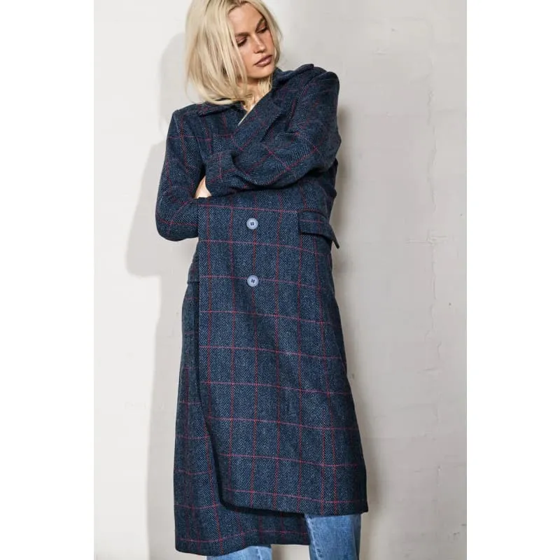 Etta Coat | Blue Plaid