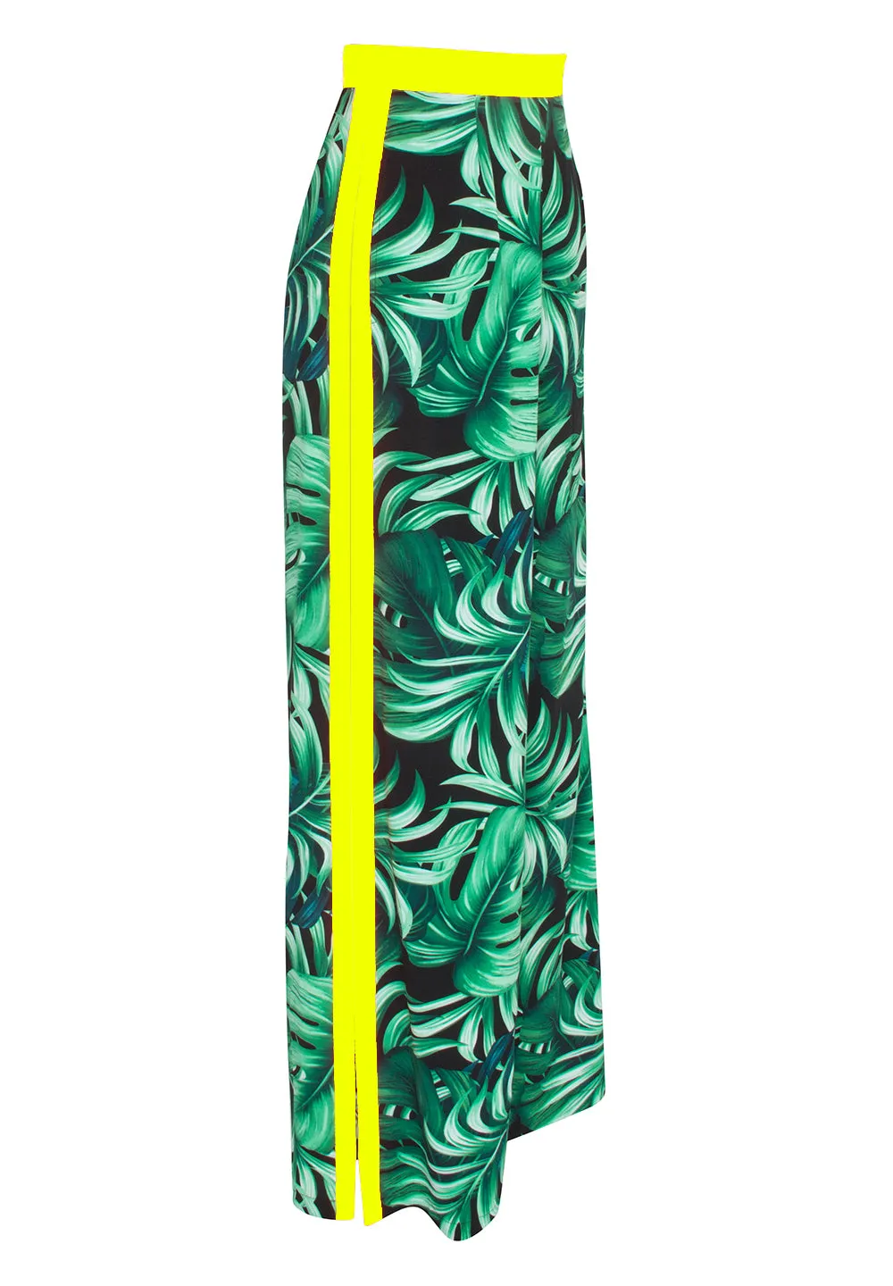 Jungle - Monstera Black / Green Pants (Neon Yellow)