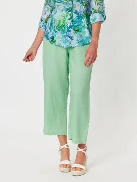 Lara Linen Wide Leg Pant - Mint