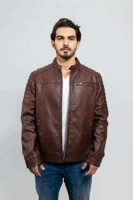 Logan Mens Vegan Faux Leather Jacket