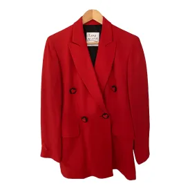 Moschino Cheap and Chic Double Breasted Jacket Red UK Size 14