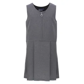 Pleat Style Grey Pinafore - Lynton