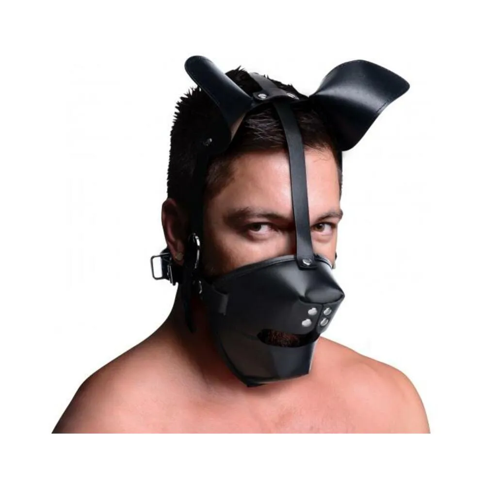 Pup Puppy Play Hood And Breathable Ball Gag