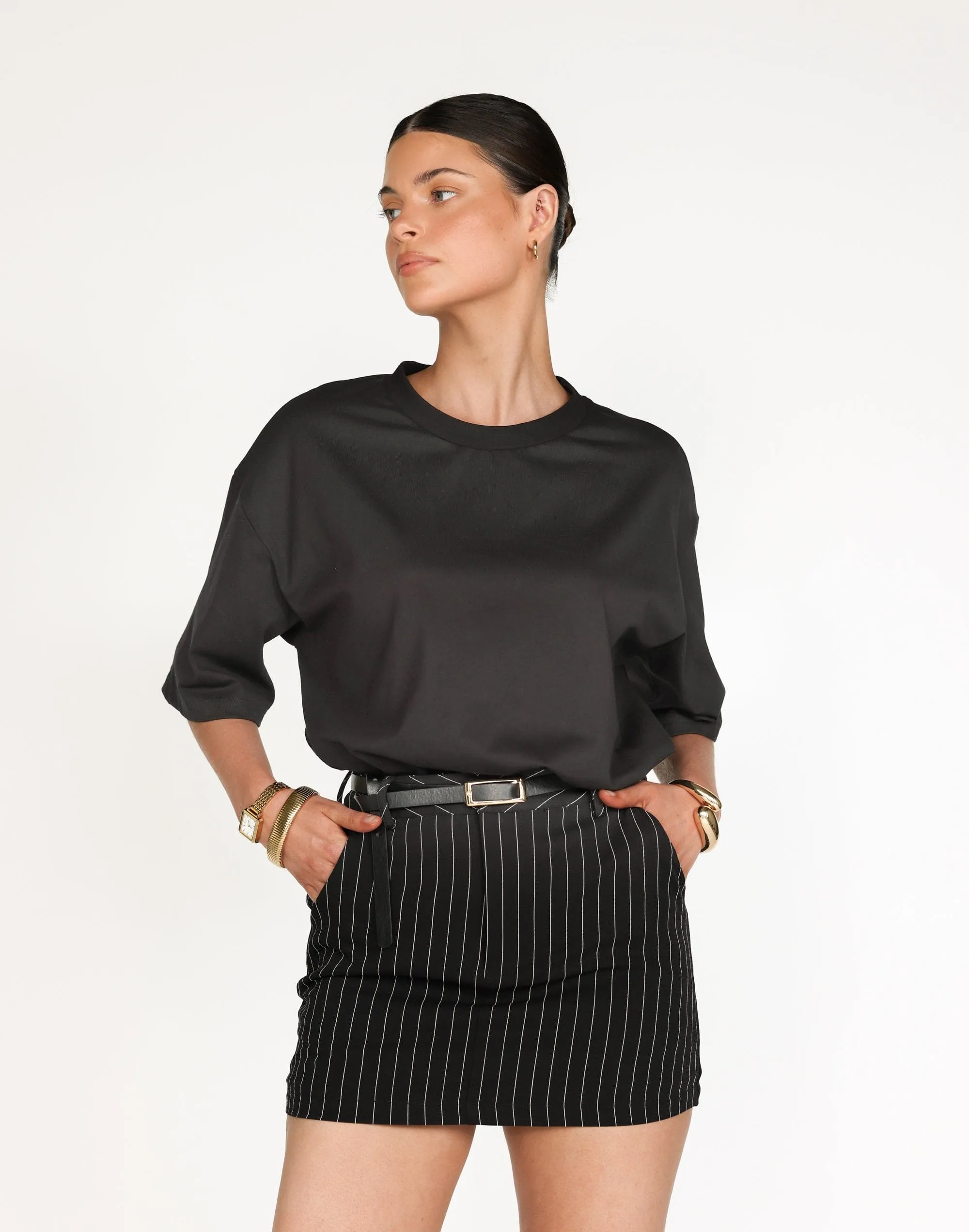 Samantha Mini Skirt (Black)