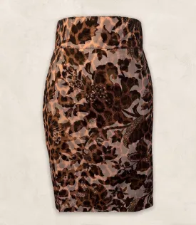 Sportmax Max Mara Womens Vintage Brown Floral Mesh Bodycon Mini Skirt UK 10 US 6 EU 38 IT 42